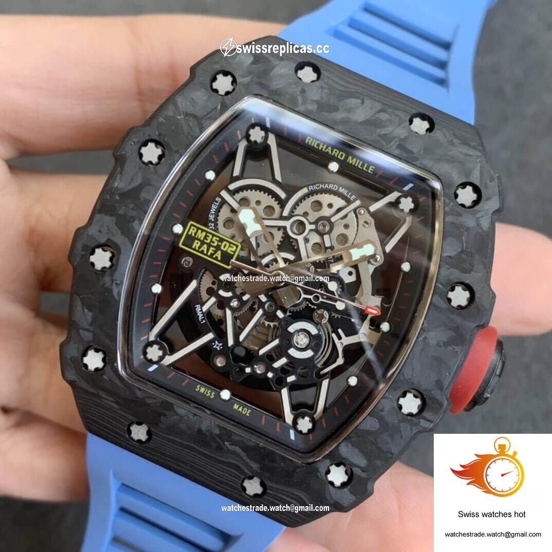 Richard Mille RM35-02 KV Factory V3 Carbon Fiber Shell Hollow Dial 3