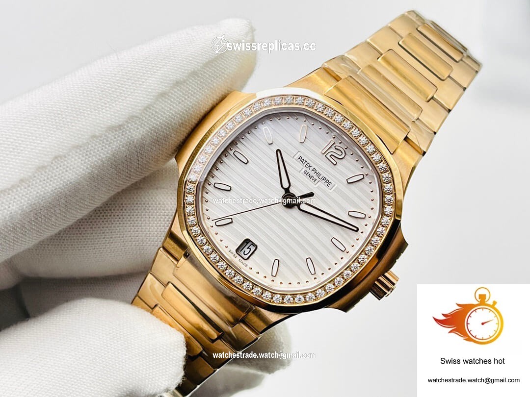 Patek Philippe Nautilus Ladies 7118/1200R-001 3K Factory Silver White Dial 3