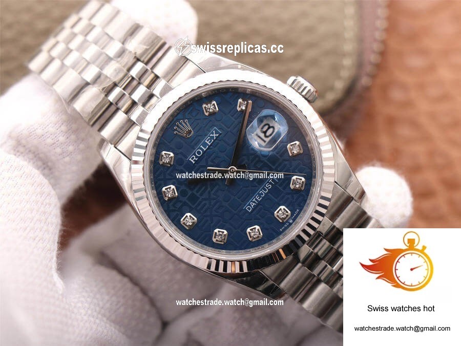 Rolex Datejust M126234-0011 36MM EW Factory Diamond-Studded Blue Dial 3