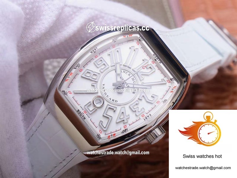 Franck Muller Vanguard V 45 SC DT 5N BC ZF Factory White Dial 3