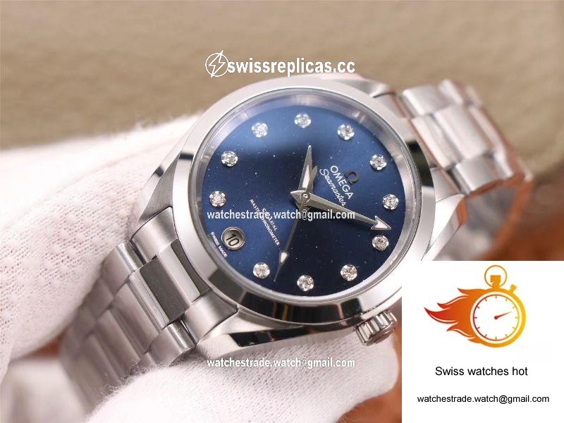 VS Factory Replica Omega Seamaster 220.10.38.20.53.001 Aqua Terra 150M CO AXIAL Master Chronometer Ladies Watch 3