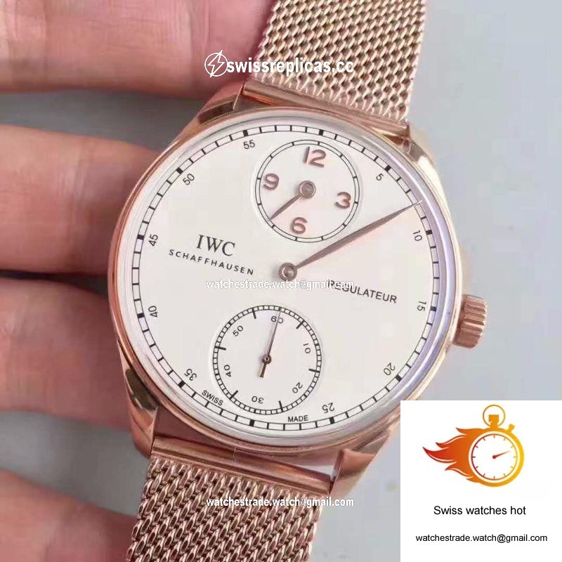 IWC Portugieser Regulateur IW544402 YL Factory White Dial 3