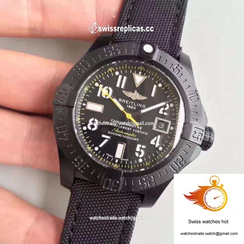 Breitling Avenger Seawolf Blacksteel Code Yellow M17330B2 GF Factory Black Dial 3