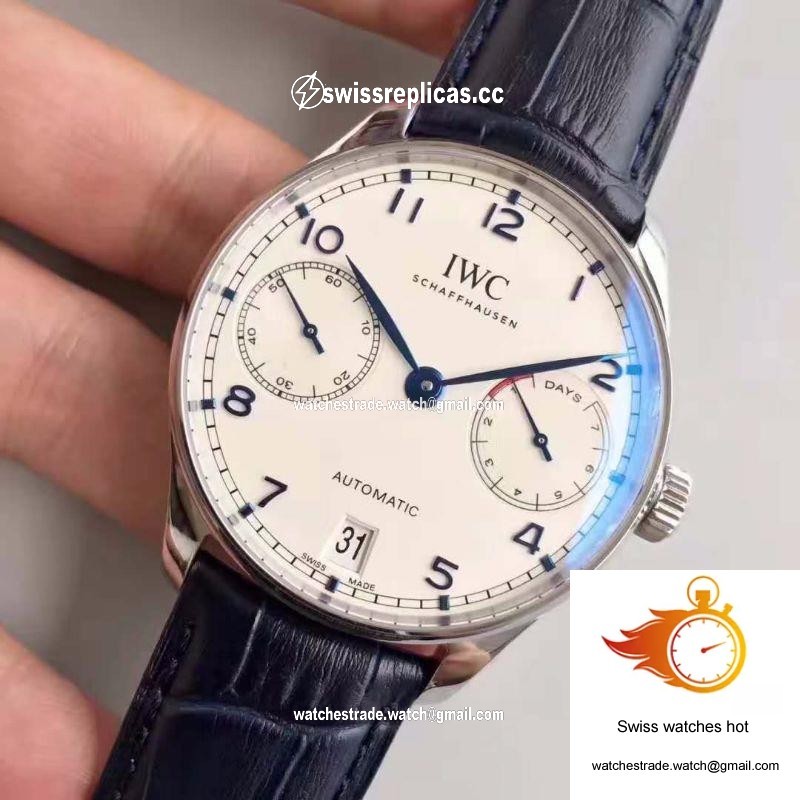 IWC Portugieser IW500705 ZF Factory V4 White Dial and Blue Markers 3