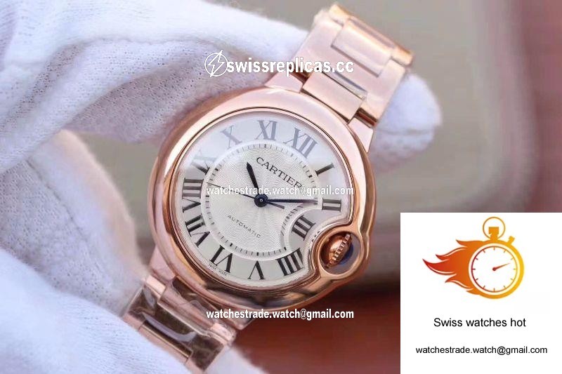 Ballon Bleu De Cartier Ladies 33MM W6920068 V9 Factory White Textured Dial 3
