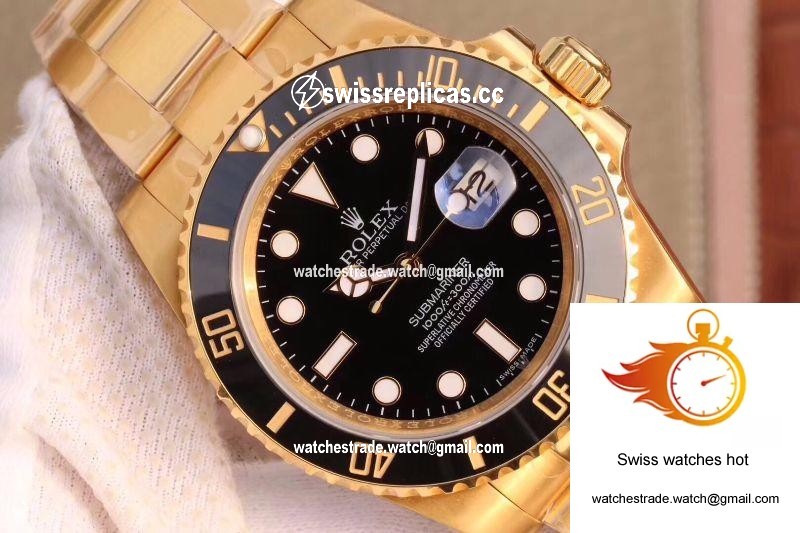Rolex Submariner Date 116618LN VR Factory 18K Yellow Gold Wrapped Black Dial 3