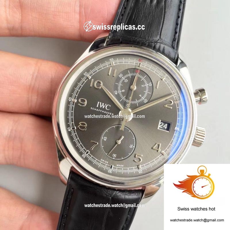 IWC Portugieser Chronograph Classic IW390404 ZF Factory Anthracite Dial 3