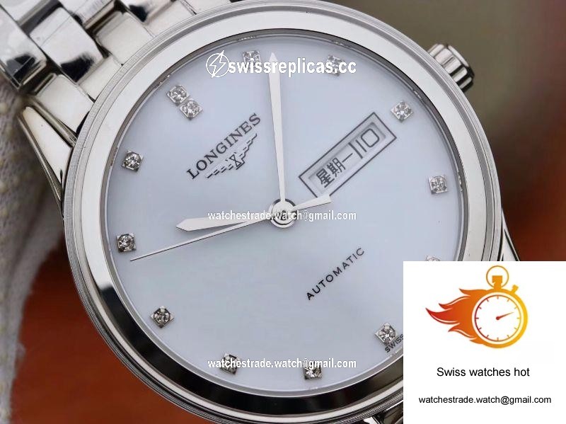 Longines Flagship Double Calendar L4.899.4.12.602 GK Factory White Dial 3
