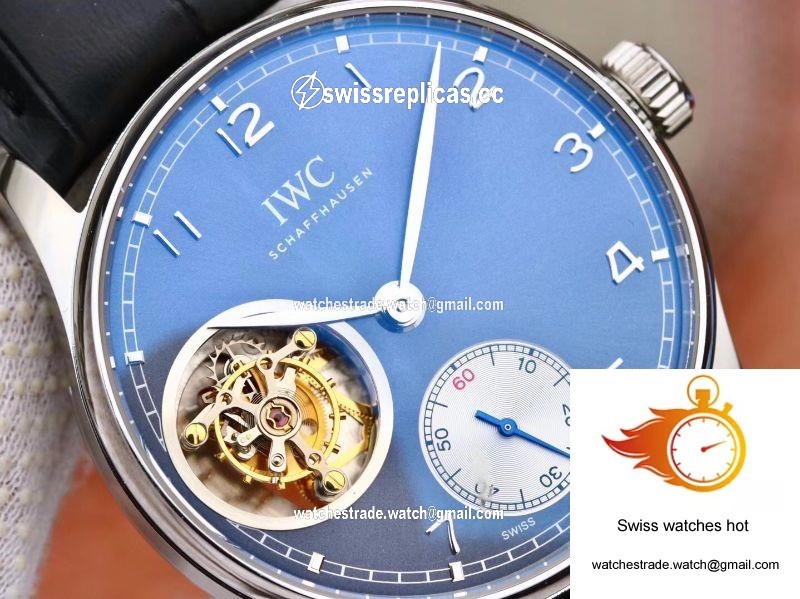 IWC Portuguese Tourbillon IW546302 ZF Factory Blue Dial 3