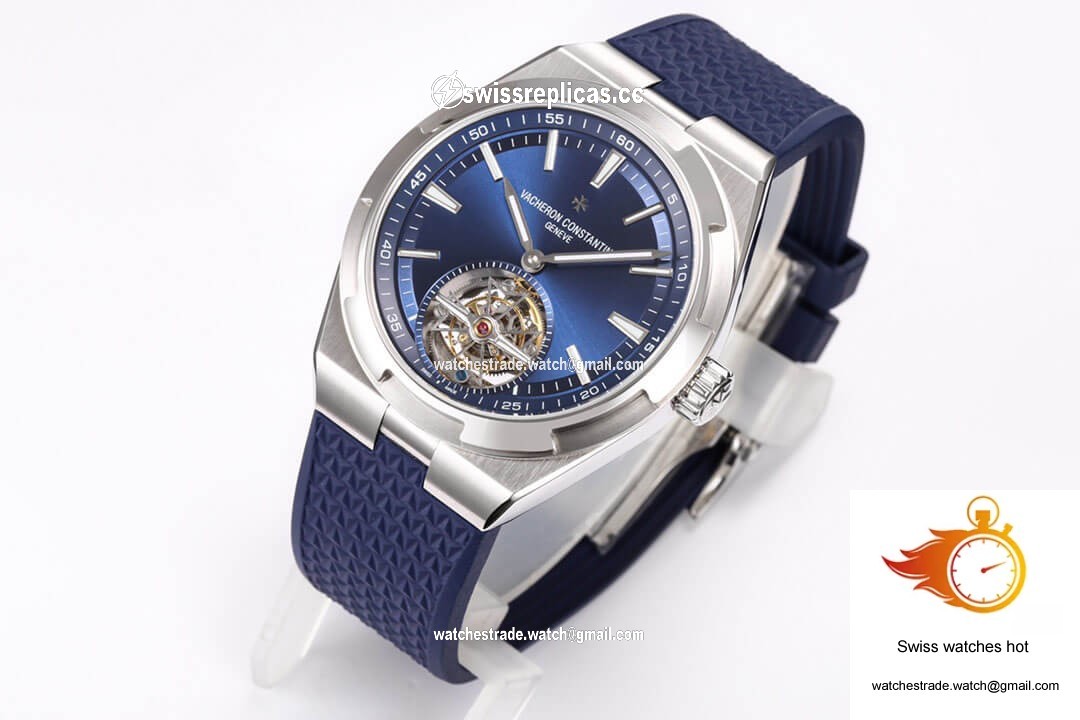 Vacheron Constantin Overseas Tourbillon 6000V/110A-B544 BBR Factory Blue Rubber Strap 3