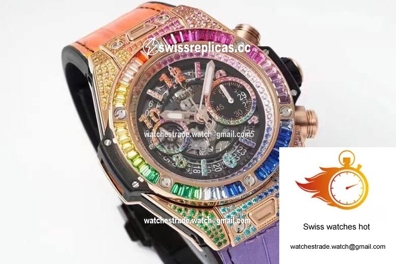 Hublot BIG BANG Unico 411.OX.9910.LR.0999 ZF Factory Rose Gold Skeleton Dial 3