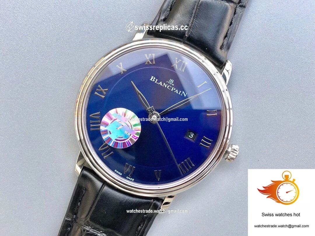 Blancpain Villeret 6551-1127-55B ZF Factory Blue Dial 3