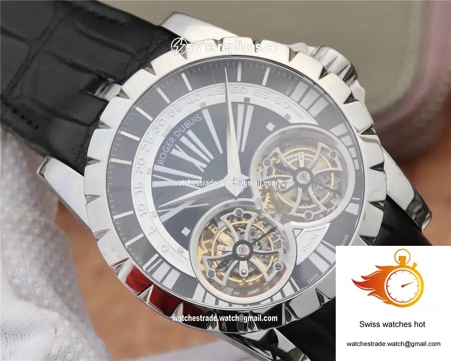 Roger Dubuis Excalibur RDDBEX0291 JB Factory Tourbillon Black Dial 3