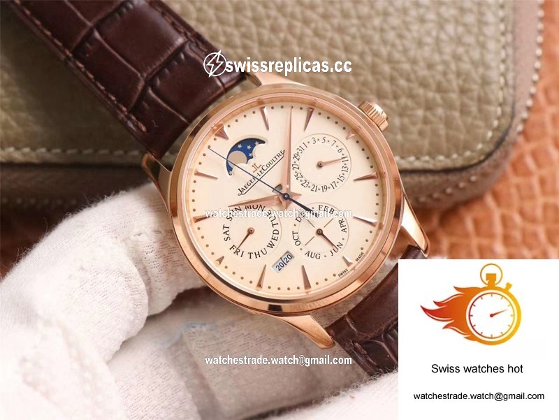 Jaeger-LeCoultre Master Ultra Thin Moon Perpetual Calendar 1302520 V9 Factory Rose Gold Case 3
