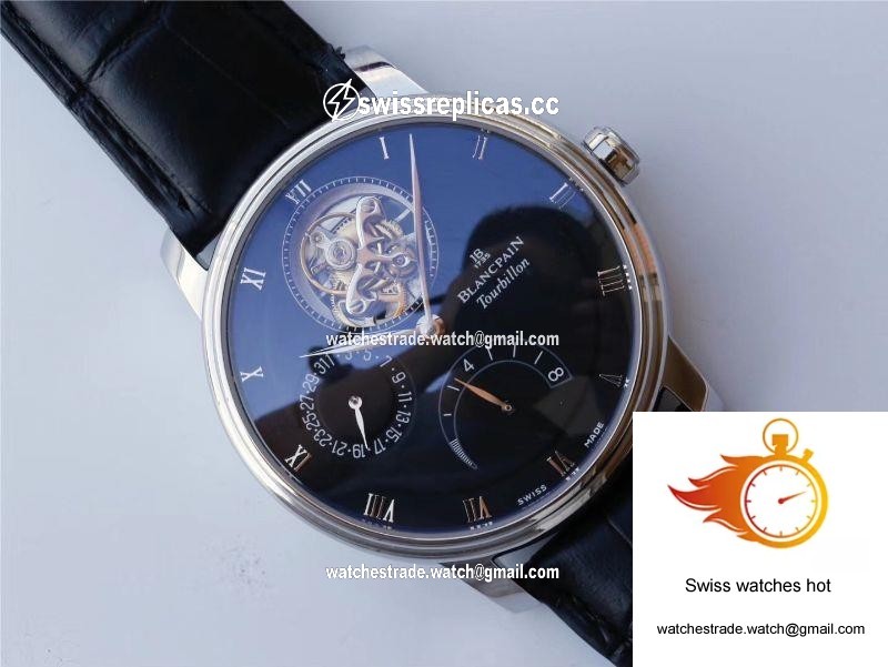 JB Factory Blancpain Villeret Tourbillon 8 Jours 6025-1542-55b Black 3