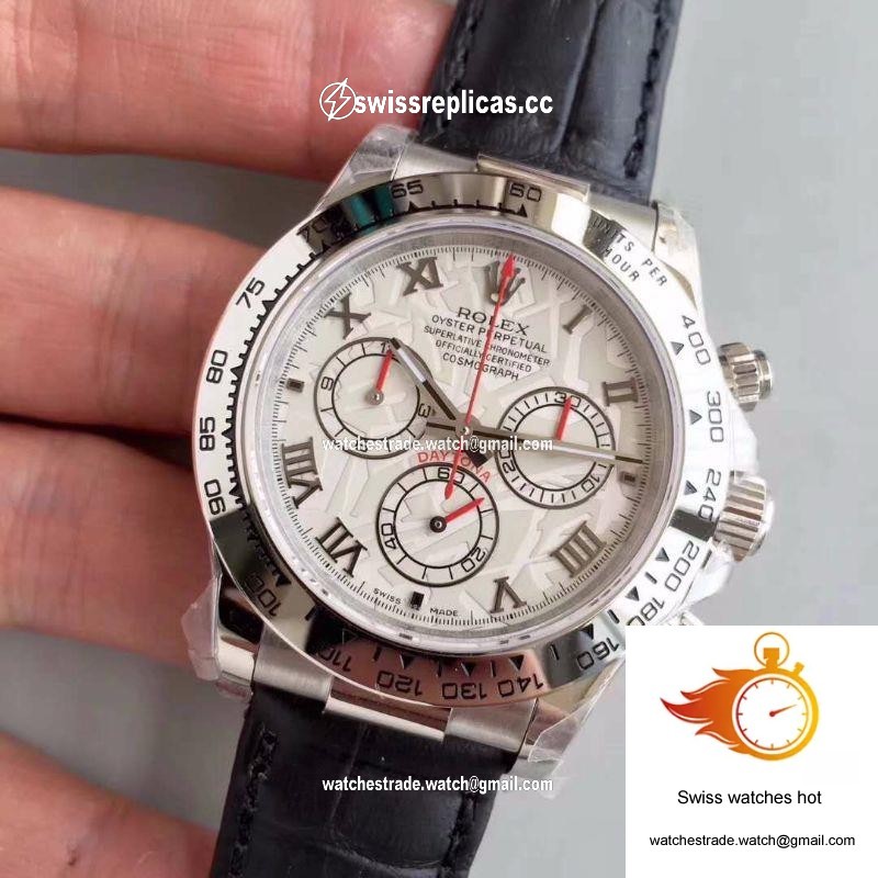 Rolex Daytona Cosmograph 116520 JH Factory Black Leather Strap 3