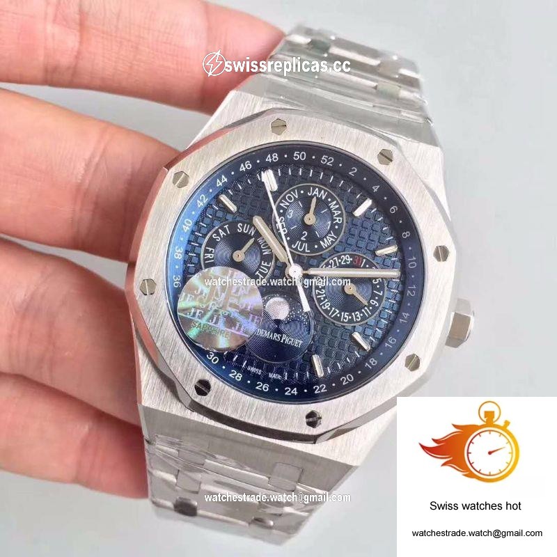 Audemars Piguet Royal Oak Perpetual Calendar 26574ST.OO.1220ST.02 JF Factory Blue Dial 3