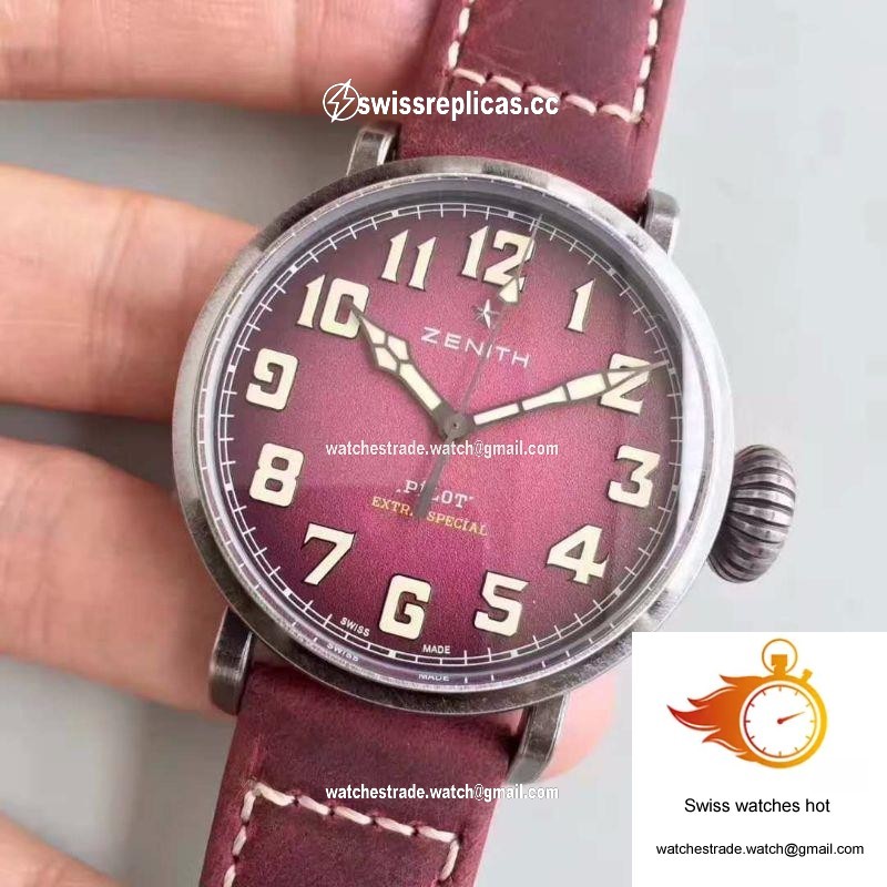 Zenith Pilot Type 20 Extra Special Ton Up 45MM 11.2430.679.21.C801 XF Factory Purple Dial 3