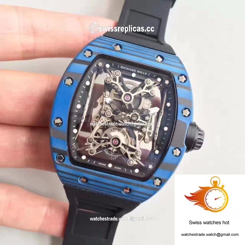 Richard Mille RM50-27-01 NTPT Blue Forged Carbon Skeleton Dial 3