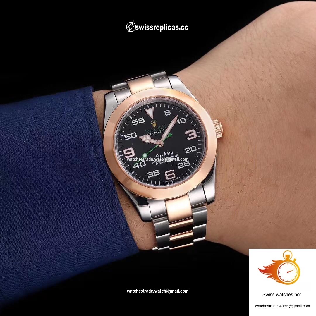 Rolex Air-King 116900 Rose Gold JF Factory Black Dial 3