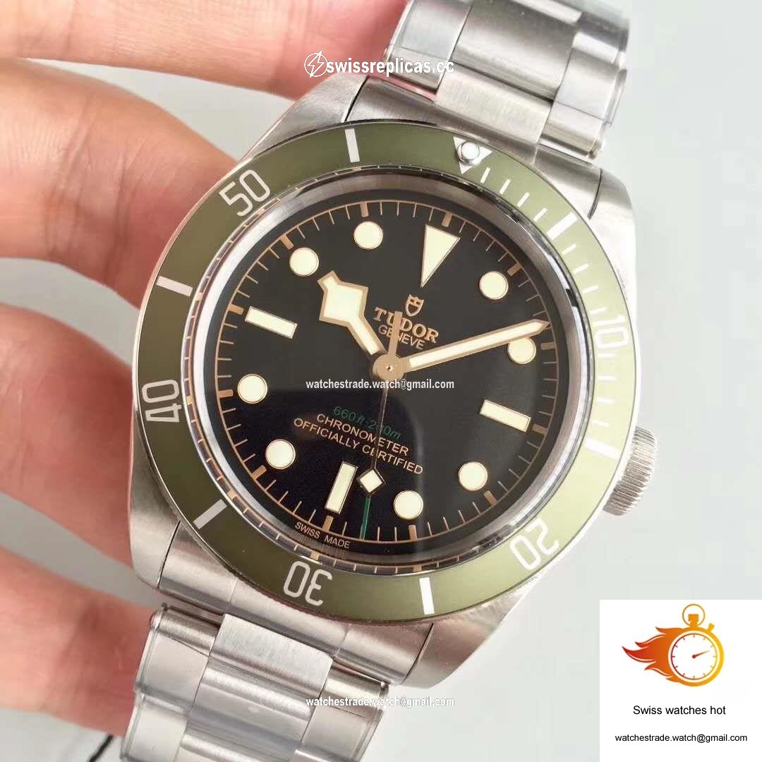 Tudor Heritage Black Bay Green Harrods Special Edition 79230G ZF Factory Black Dial 3