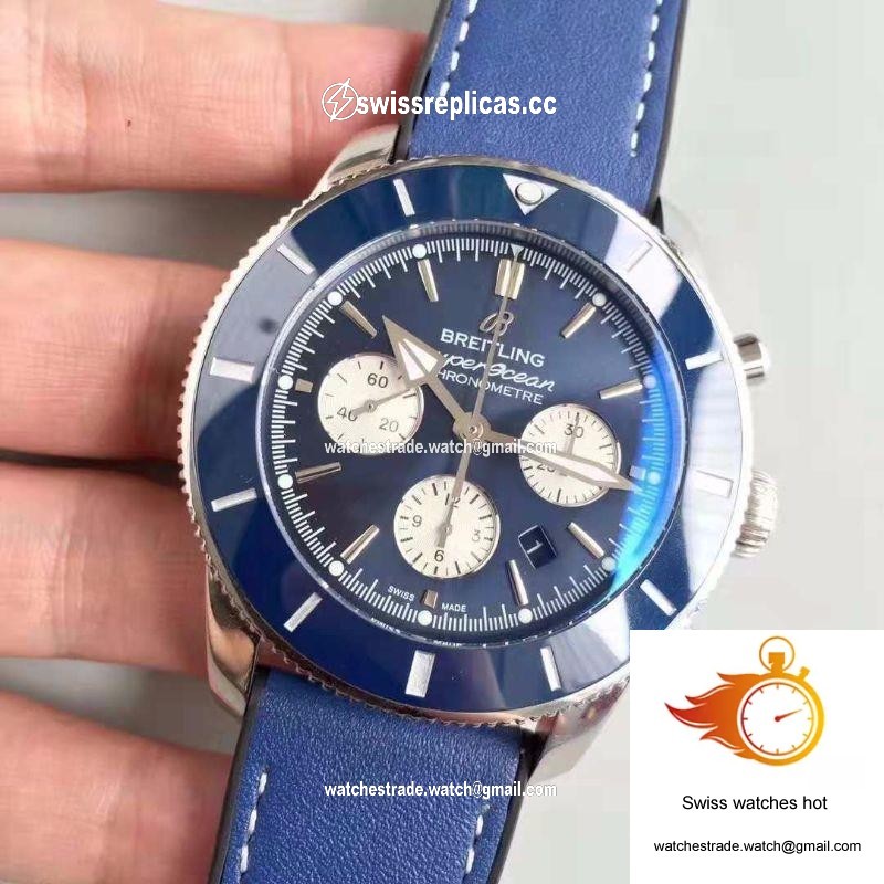 Breitling Superocean Heritage II Chronograph 44 AB0162161C1A1 GF Factory Blue Dial 3