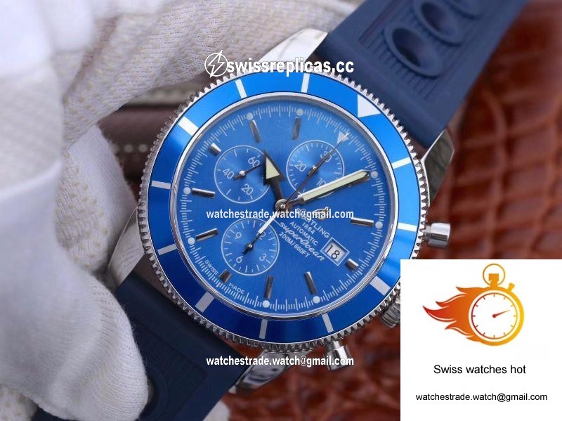 Breitling Superocean Heritage II Chronograph A1331216 OM Factory Blue Dial 3