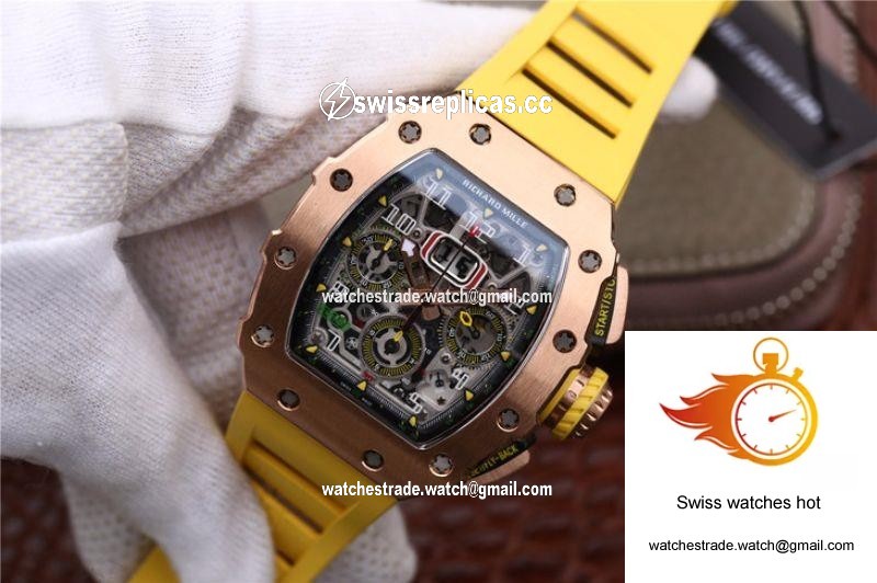Richard Mille RM11-03 KV Factory Rose Gold Skeleton Dial 3