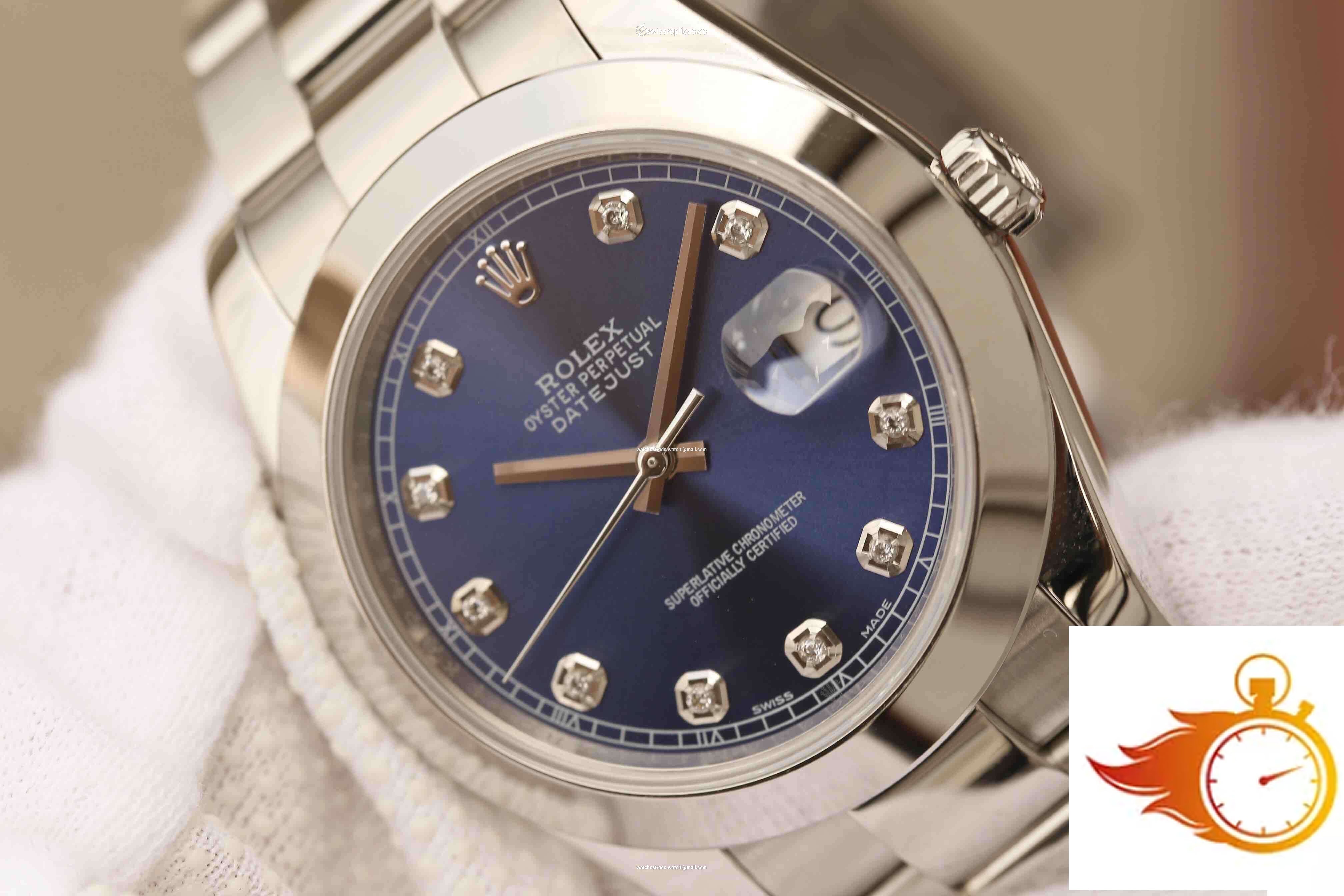 Rolex Datejust M126300 EW Factory Stainless Steel Blue Dial 4