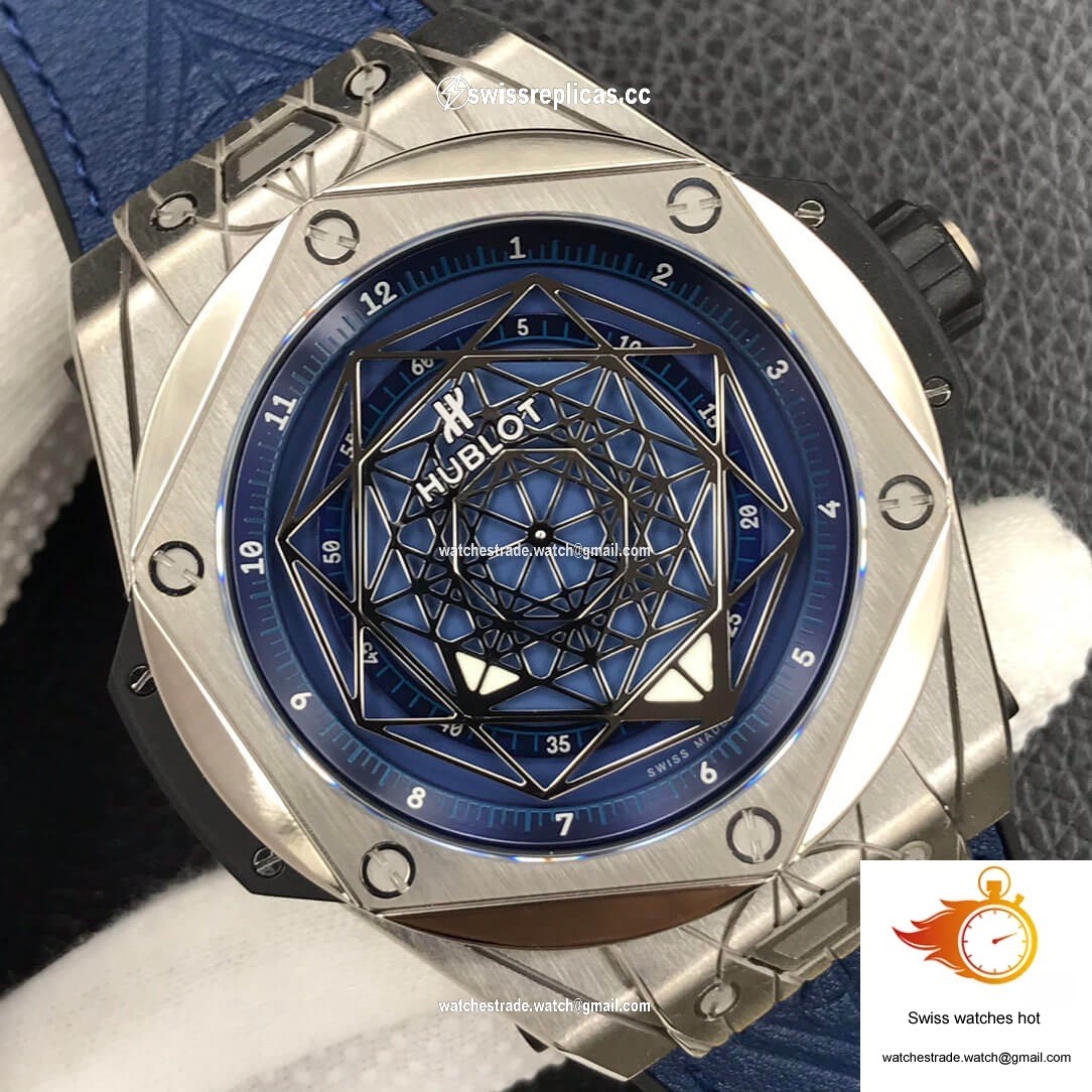 Hublot Big Bang 415.NX.7179.VR.MXM18 WWF Factory Titanium Blue Dial 4