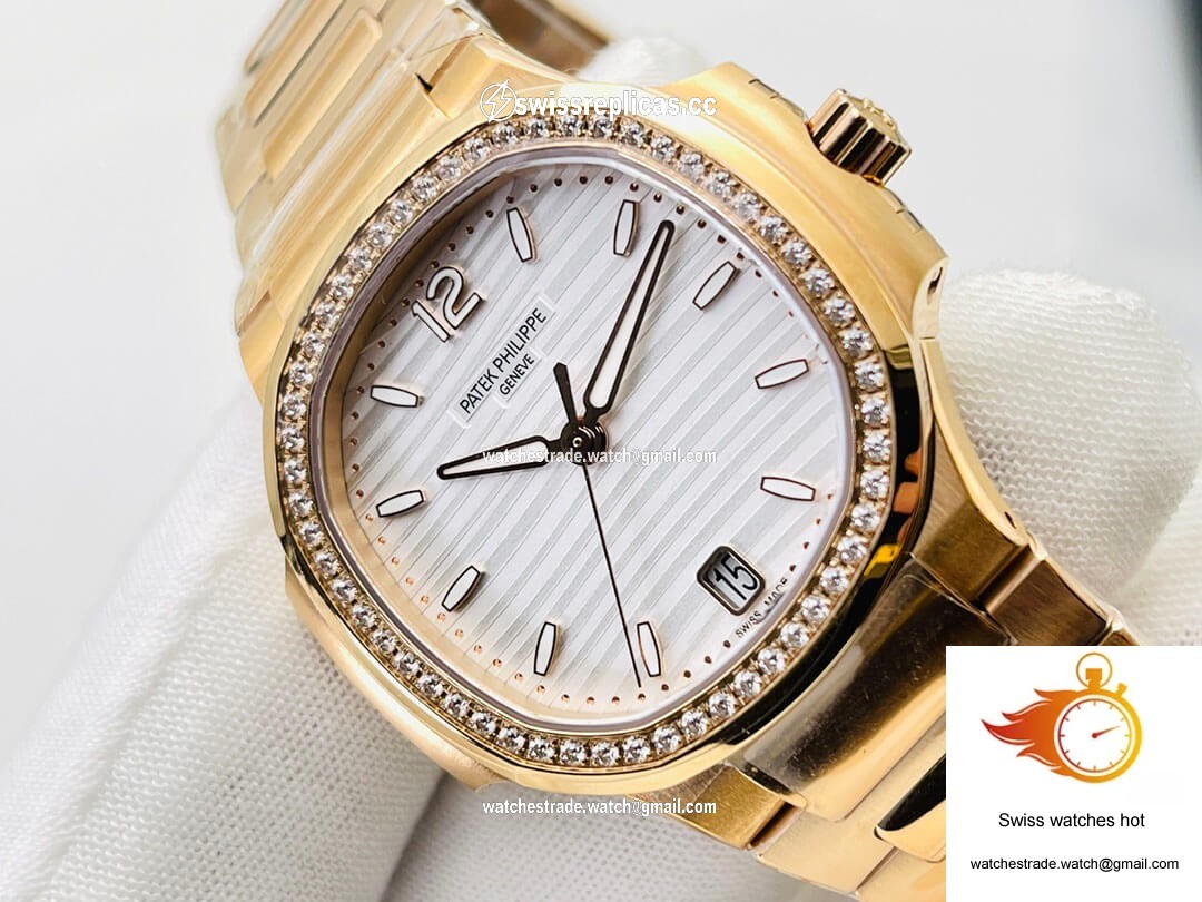 Patek Philippe Nautilus Ladies 7118/1200R-001 3K Factory Silver White Dial 4