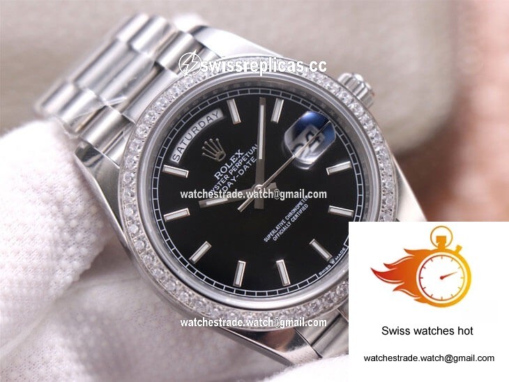Rolex Day-Date M228349RBR-0002 EW Factory Black Dial 4