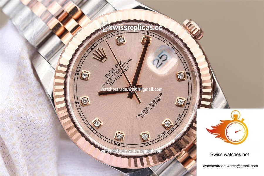 Rolex Datejust M126331-0008 EW Factory Rose Gold Sundust Dial 4