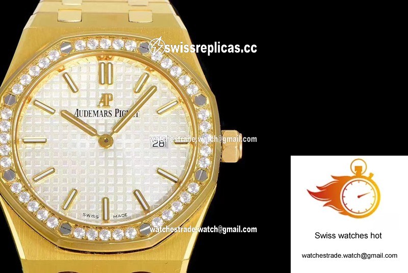 Audemars Piguet Royal Oak Quartz 67651BA.ZZ.1261BA.01 JF Factory Yellow Gold Diamond 4