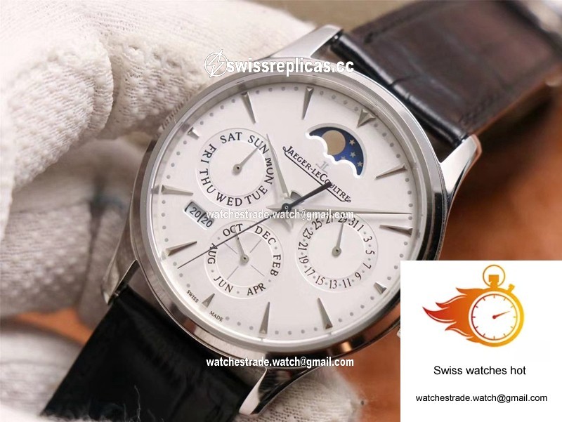 Jaeger-LeCoultre Master Ultra Thin Moon Perpetual Calendar 130842J V9 Factory White Dial 4