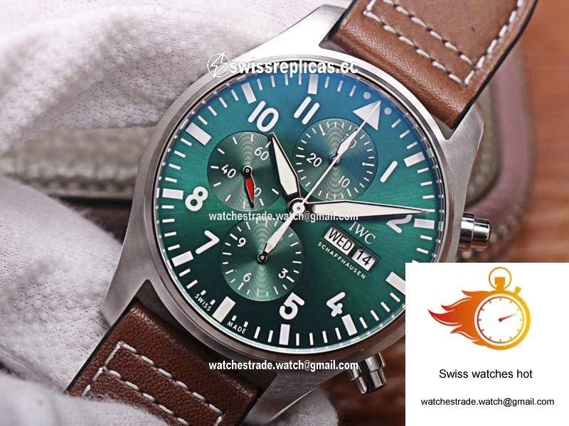 IWC Pilot Chronograph IW377726 ZF Factory Green Dial 4