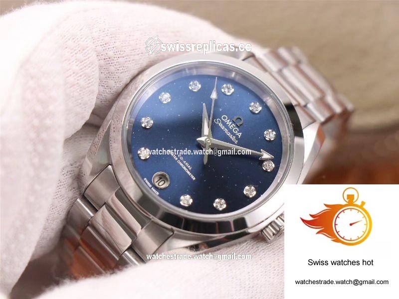 VS Factory Replica Omega Seamaster 220.10.38.20.53.001 Aqua Terra 150M CO AXIAL Master Chronometer Ladies Watch 4