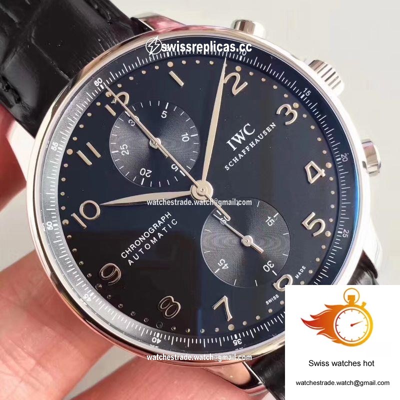IWC Portugieser Chronograph IW371447 ZF Factory Black Dial 4