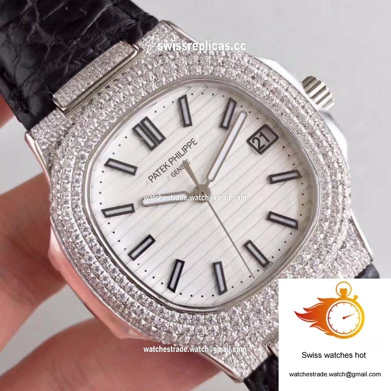 Patek Philippe Nautilus Jumbo 5719/1G-001 White Dial 4