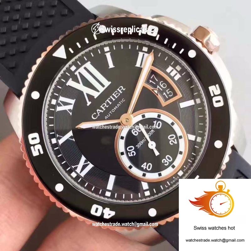 Calibre De Cartier Diver W7100056 42MM JF Factory Black Dial 4