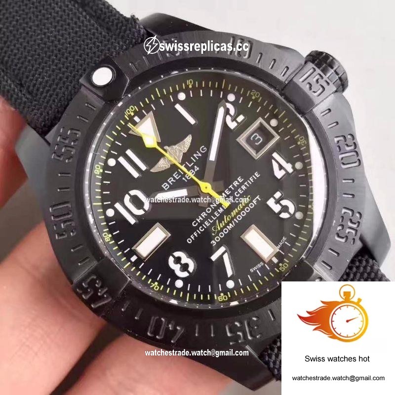 Breitling Avenger Seawolf Blacksteel Code Yellow M17330B2 GF Factory Black Dial 4