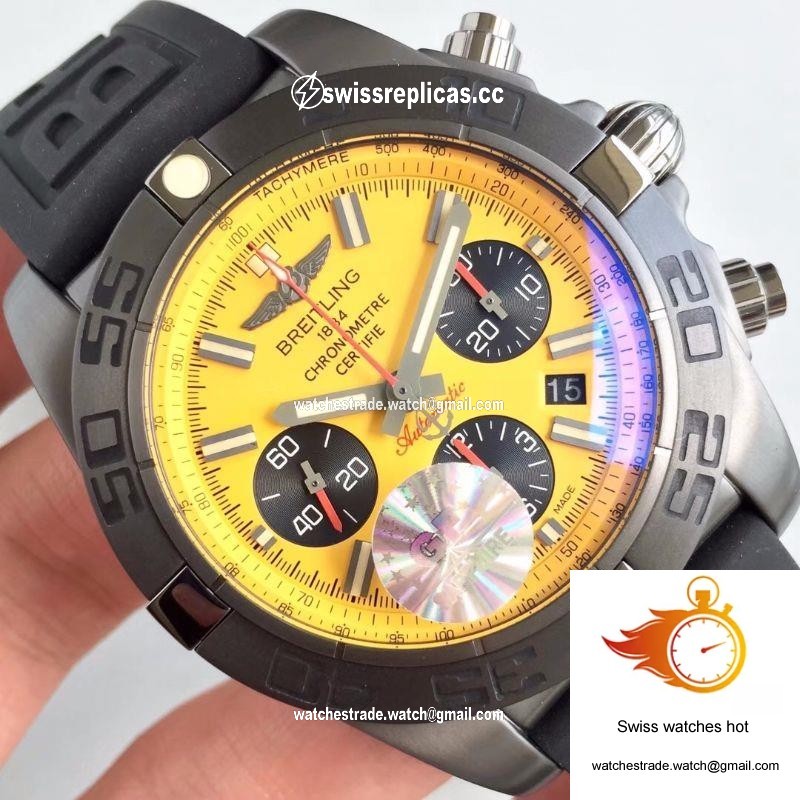 Breitling Chronomat 44 Blacksteel MB0111C3/I531/262S/M20DSA.2 GF Factory Yellow Dial 4