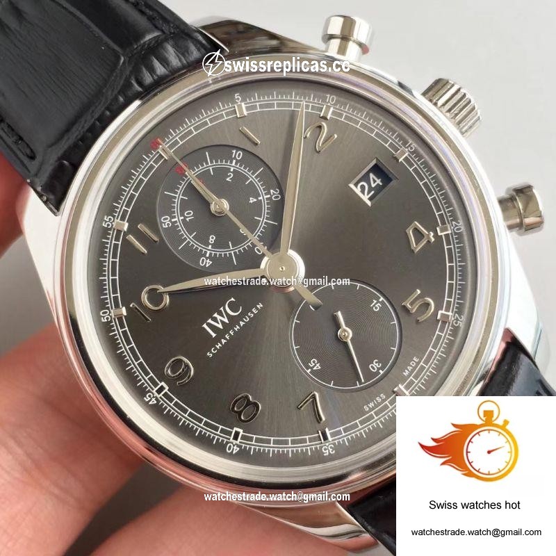IWC Portugieser Chronograph Classic IW390404 ZF Factory Anthracite Dial 4