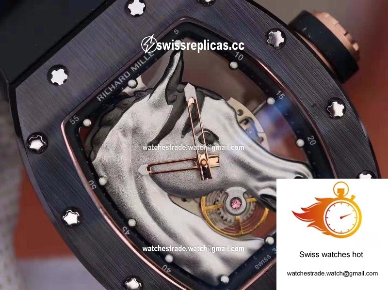 Richard Mille Polo Club Saint Tropez RM52-02 KV Factory White Horse Head Skeleton Dial 4