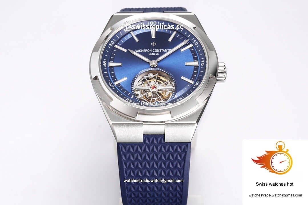 Vacheron Constantin Overseas Tourbillon 6000V/110A-B544 BBR Factory Blue Rubber Strap 4