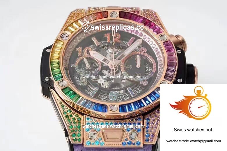 Hublot BIG BANG Unico 411.OX.9910.LR.0999 ZF Factory Rose Gold Skeleton Dial 4