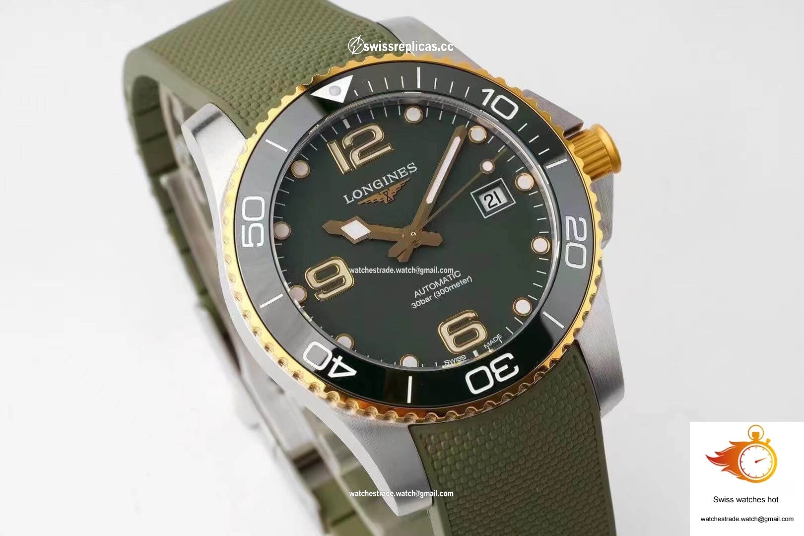 Longines Concas L3.781.3.06.9 ZF Factory Green Dial 4