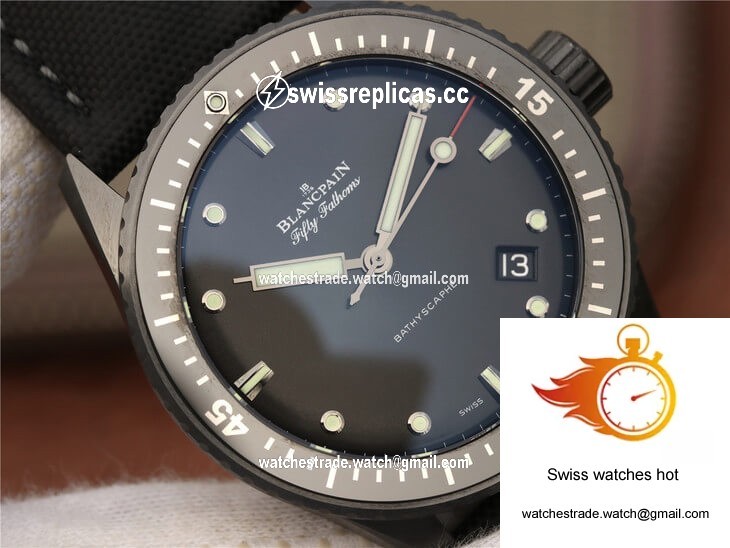 Blancpain Fifty Fathoms Bathyscaphe 5000-0130-B52-B GF Factory Black Ceramic 4
