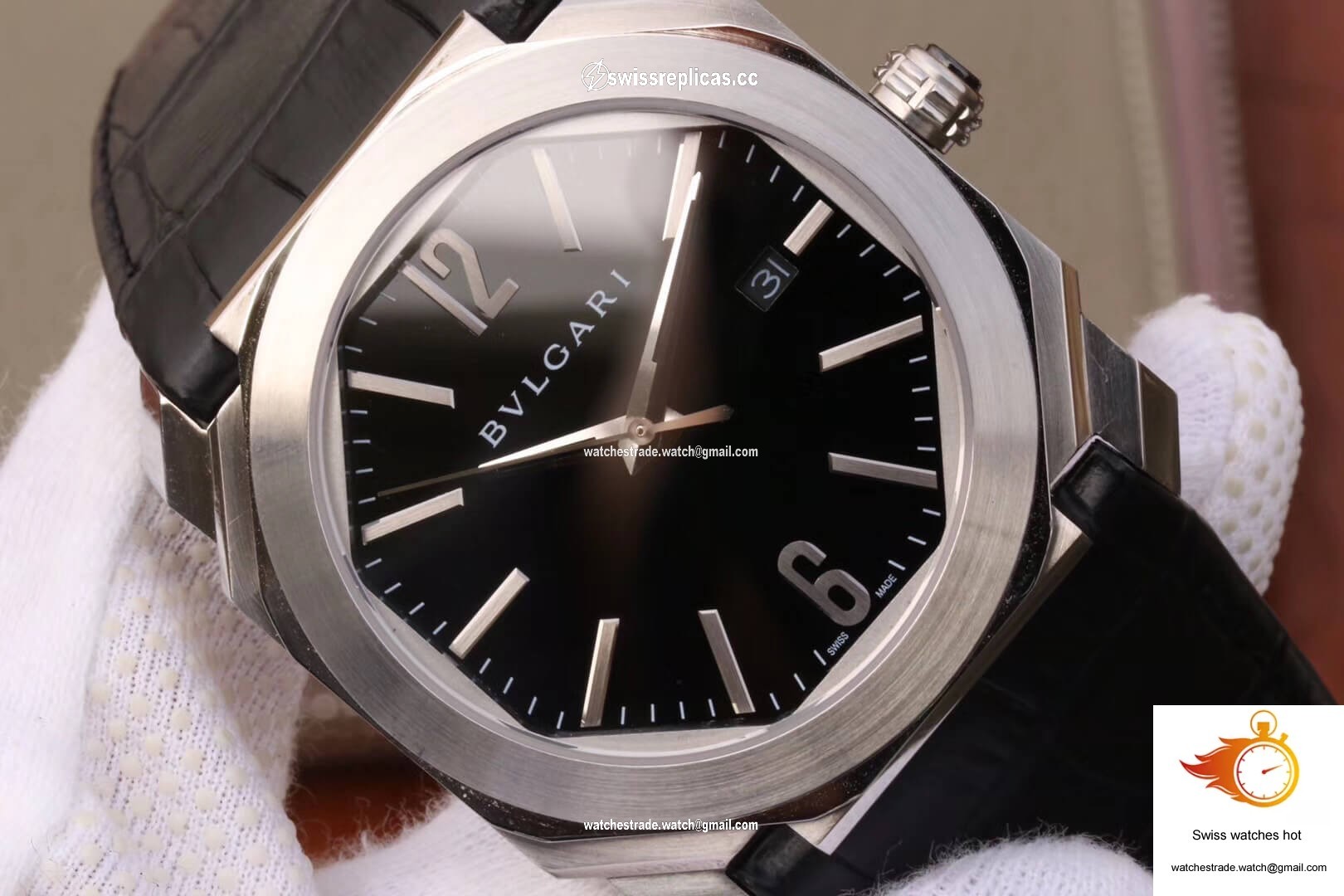 Bvlgari Octo 101964 BGO41BSLD Stainless Steel Bezel 4