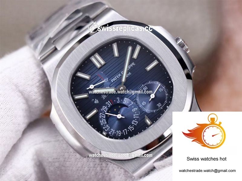 Patek Philippe Nautilus 5712/1A-001 PF Factory Blue Dial Steel Strap 4
